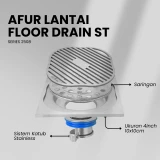 Flusso Afur 6-1 10*10 Stainless SS 2,5mm