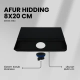 Flusso Afur Hidding 8*20 Stainless Black