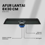 Flusso Afur 8*30 Stainless Black