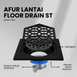 Flusso Afur Trapesium Stainless Black 2,5mm