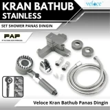 Veloce Kran Bathtub 1096 Stainless + Shower