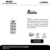Match Stop Kontak 6 Lubang USB 2M