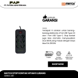Match Stop Kontak 6 Lubang USB 2M