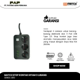 Match Stop Kontak 3 Lubang USB Port
