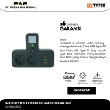 Match Stop Kontak 3 Lubang USB 8023UL#