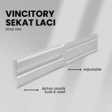 Vincitory Sekat Laci Adjustable Putih