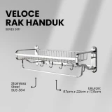 Veloce Rak Handuk Dinding Cantolan + Kait