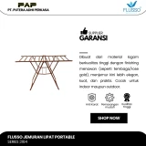 Flusso Jemuran Lipat T Portable Aluminium Rose Gold