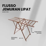Flusso Jemuran Lipat T Portable Aluminium Rose Gold