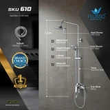 Flusso Shower Tiang Set