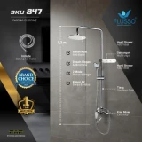 Flusso Shower Tiang Set