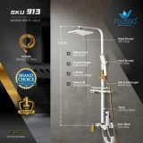 Flusso Shower Tiang Set