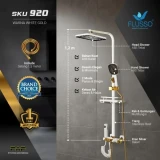 Flusso Shower Tiang Set