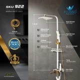 Flusso Shower Tiang Set