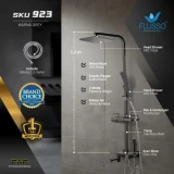 Flusso Shower Tiang Set