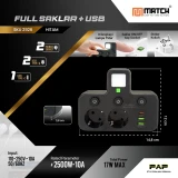 Match Stop Kontak 3 Lubang USB-Power Strip