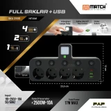 Match Stop Kontak 5 Lubang USB-Power Strip
