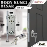 Vincitory Body Kunci Pintu 386 3BRASS KOMP