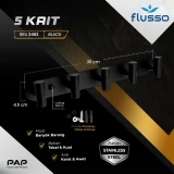 Flusso Fls Gantungan Baju Minimalis 5 Hook