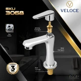 Veloce Kran ZE3 KWT-T Brass