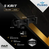 Flusso Fls Gantungan Baju Minimalis 3 Hook