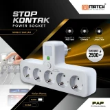 Match Stop Kontak 5 Lubang USB-Power Strip
