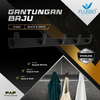 Flusso Gantungan Baju 5 Kait