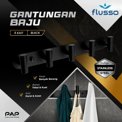 Flusso Fls Gantungan Baju Minimalis 5 Hook