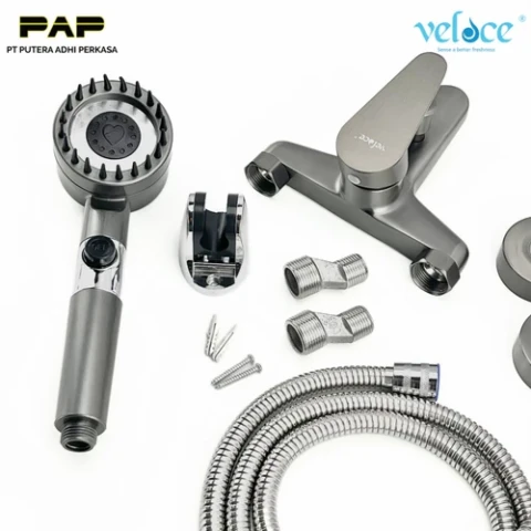 Veloce Kran Bathtub 890 Stainless + Shower