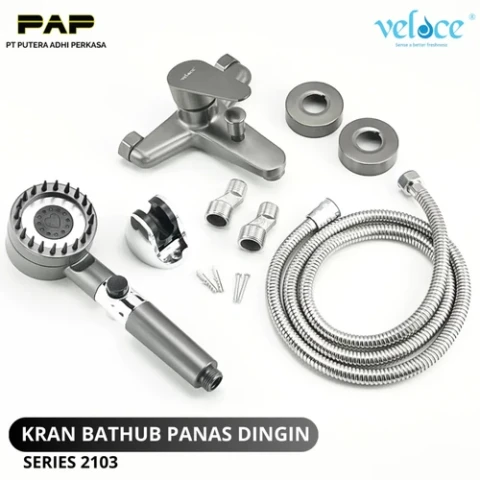 Veloce Kran Bathtub 890 Stainless + Shower