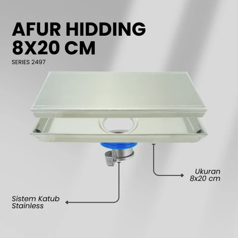 Flusso Afur Hidding 8*20 Stainless SS