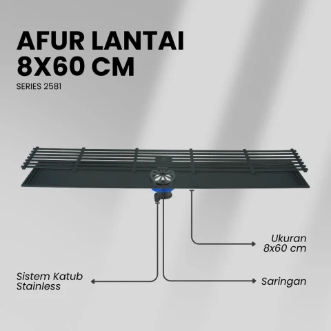 Flusso Afur 8*60 Stainless Black