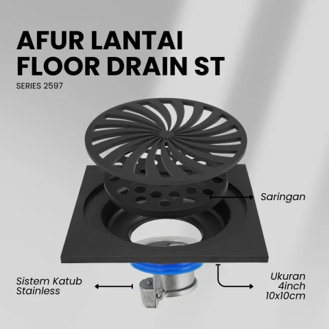 Flusso Afur 6-2 Fan Stainless Black 2,5mm
