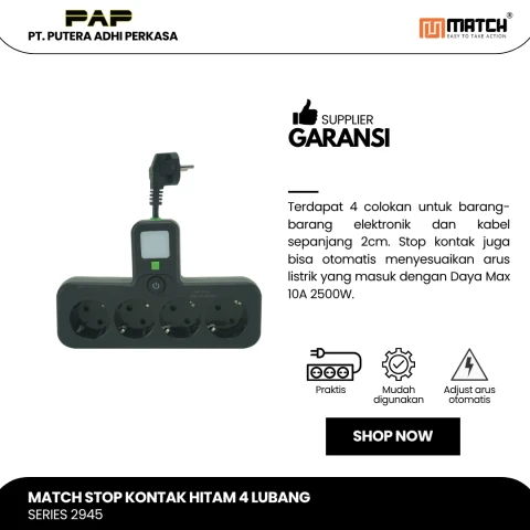 Match Stop Kontak 4 Lubang 8024#
