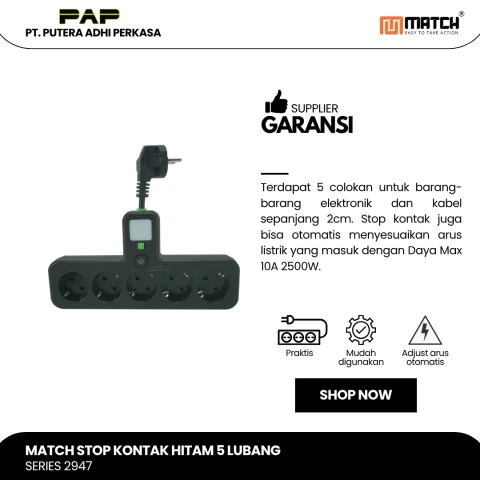 Match Stop Kontak 5 Lubang 8025#