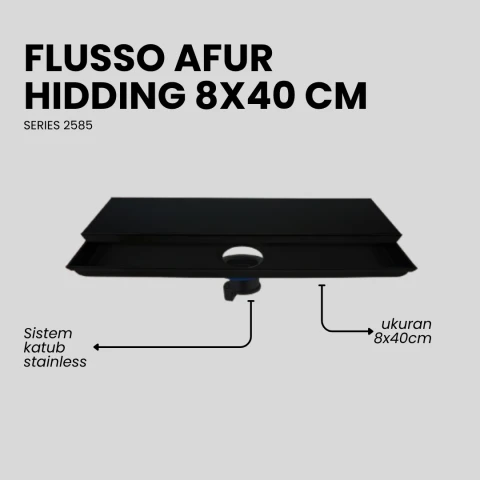 Flusso Afur Hidding 8*40 Stainless Black