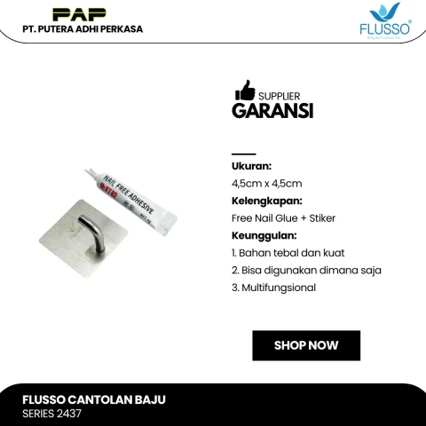 Flusso FLS Cantolan Baju Kotak Besar Single