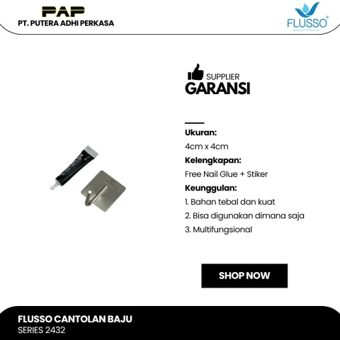 Flusso FLS Cantolan Baju Kotak Single Perekat