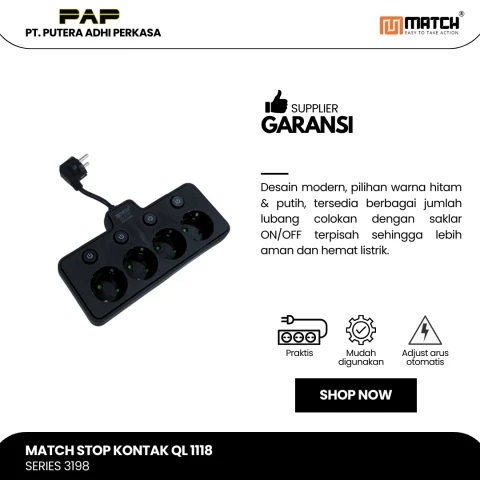 Match Stop Kontak 3, 4, 5 Lubang QL