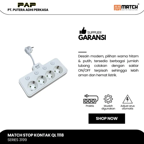Match Stop Kontak 3, 4, 5 Lubang QL