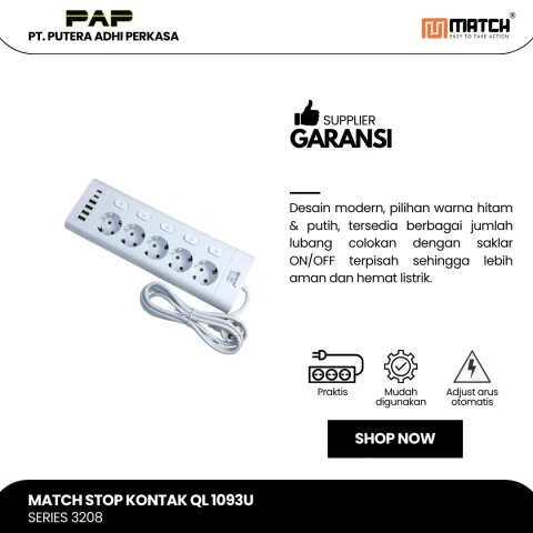 Match Stop Kontak Lubang-USB QL