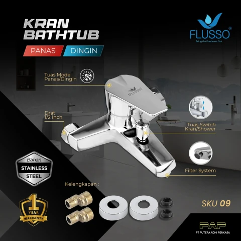 Flusso Kran Bathtub + Shower 221
