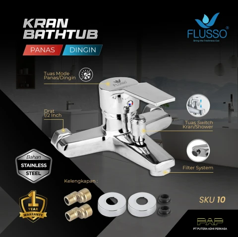 Flusso Kran Bathtub + Shower 222