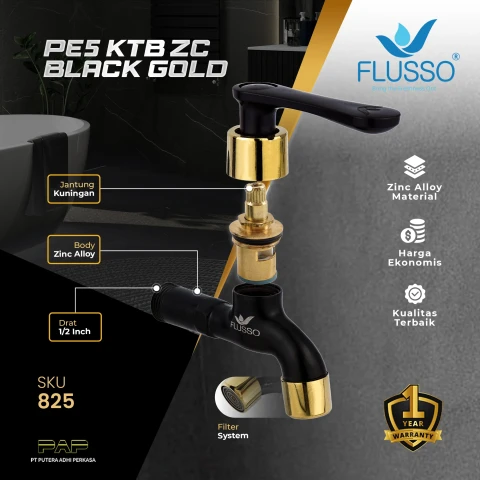 Flusso Kran PE5 KTB ZC BLACK GOLD