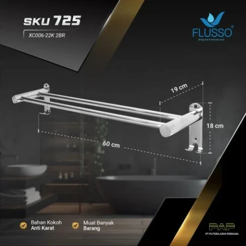 Flusso Rak Handuk XC006-22K 2BR