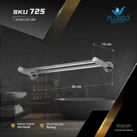 Flusso Rak Handuk XC006-22K 2BR