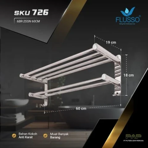 Flusso Rak Handuk XC006-55K 6BR-2SSN 60CM