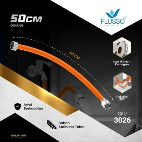 Flusso Selang Flexible Sambungan Kran