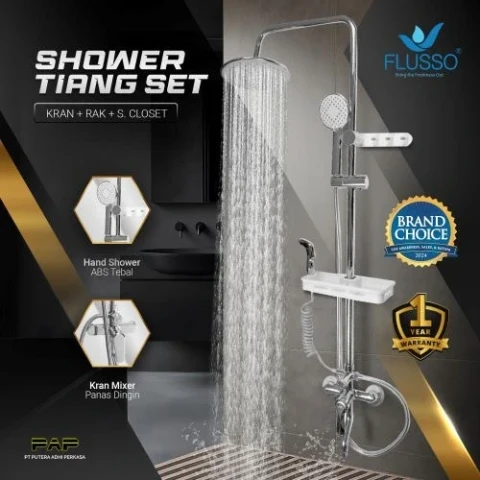 Flusso Shower Tiang Set