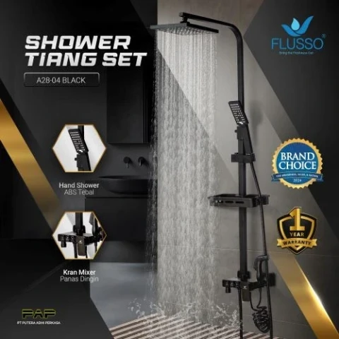Flusso Shower Tiang Set